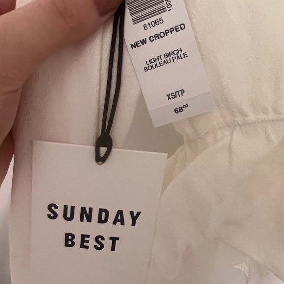 Aritzia Sunday Best cropped blouse - Picture 3 of 3